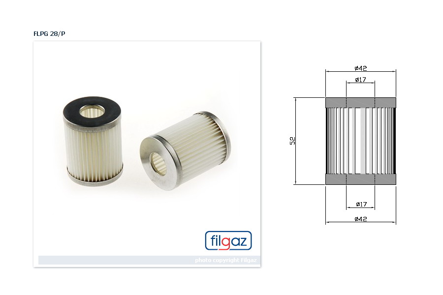 Фильтр ГБО Lovato-Polyester-28P