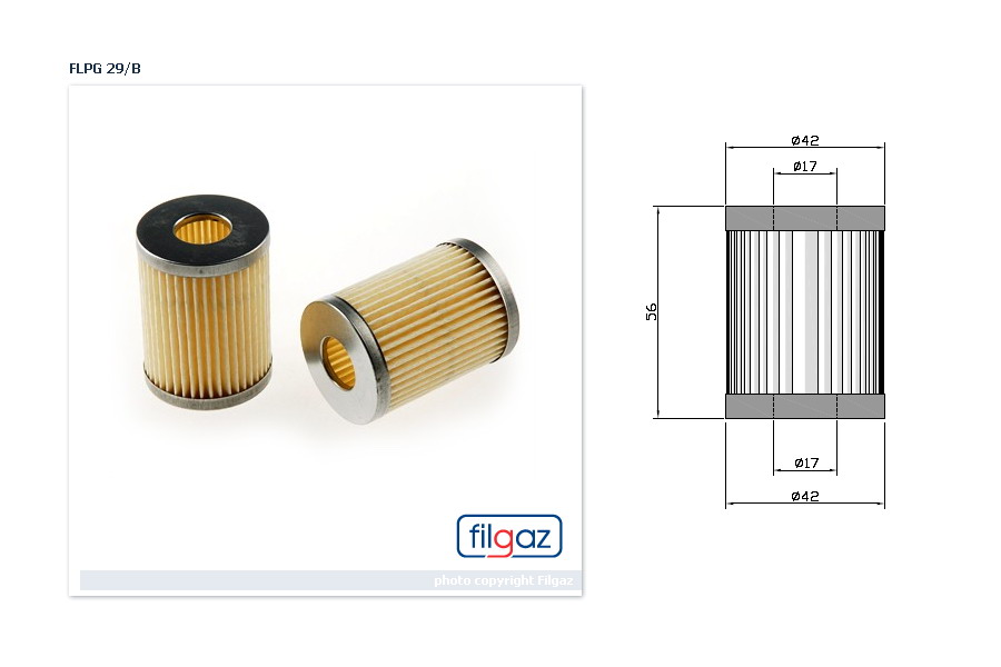 Фильтр ГБО Brc-Paper-29 B