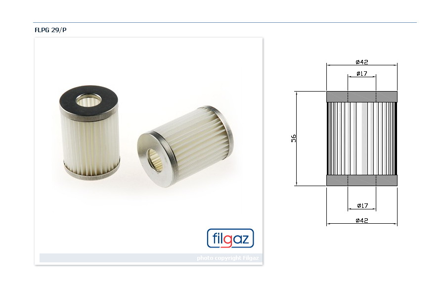 Фильтр ГБО Brc-Polyester-29 P